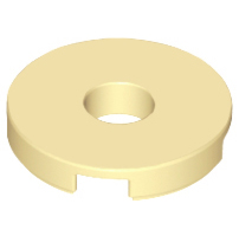 Tegel, Rond 2x2 met gat Tan